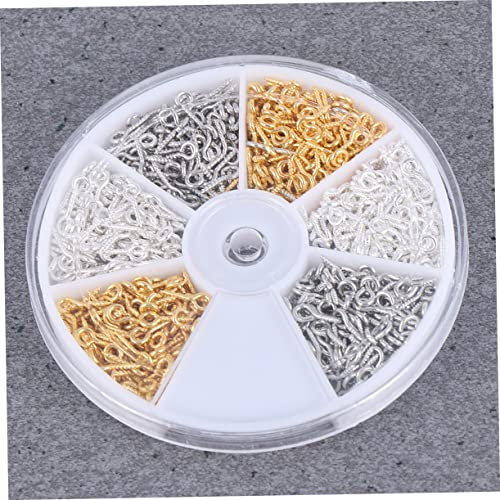 CIYODO 1 Paquete Gancho Roscado Mini Alfileres De Ojo Anillo De Cuenca De Ojo De Oveja Pequeños Ojos De Tornillo Mini Tornillos Con Ojales Gancho Autorroscante Ganchos Para Colgar Tazas
