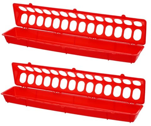 POPETPOP 2stücke Futtertröge Für Vögel Mit Rillen Futterbehälter Für Tauben Geeignet Für Innen Und Außenbereich Hochwertiger Praktisch Für Fütterung Und Wasser