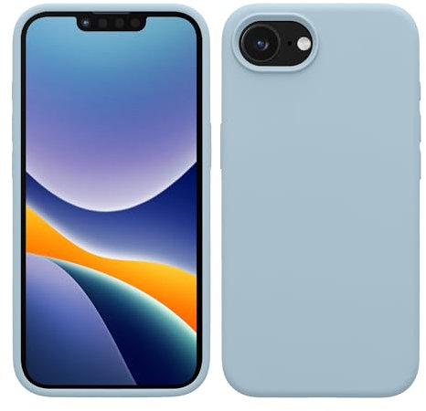 kwmobile Handyhülle für iPhone 16e Hülle, für iPhone 16e Case - Hülle Silikon - kabelloses Laden - Hellblau matt