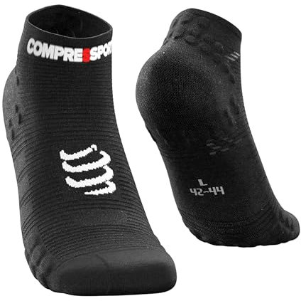 COMPRESPORT Pro Racing Socks v3.0 Run Low Calcetines, Unisex Adulto, Negro, T2 (39-41)