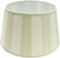 Tisch-Lampenschirm Chintz *oval*, Balkenstreifen creme/apricot-beige Du1=26,5 /Du2=16 Do1=21/Do2=13 H=16,5cm Befestigung unten E27 (optional lieferbar Reduzierring auf E14) (Amazon B06XHPVZ4G))