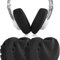 Geekria 2 Paar Kopfhörer-Ohrabdeckungen aus flexiblem Stoff, waschbare und Dehnbare, Ohrmuschelschutz für große Over-Ear-Headset-Ohrpolster, Schweißschutz für Fitnessstudio, Gaming (Schwarz)