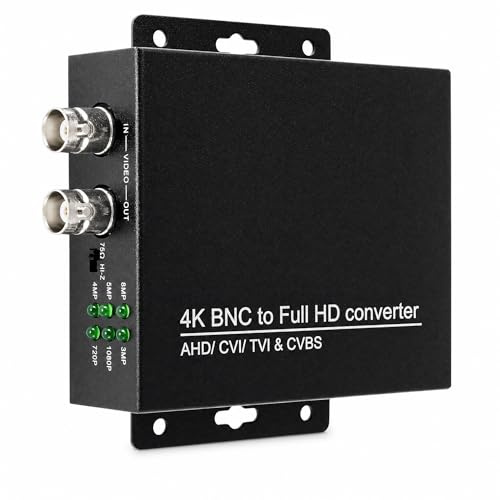 SecurityVideoDirect TVI/CVI/AHD to HDMI Converter Adapter, Full HD 4K 720P/1080P/3MP/4MP/5MP/8MP BNC to HDMI Video Converter for Monitor HDTV DVRs, Convert TVI CVI AHD CVBS BNC Video Signal to HDMI
