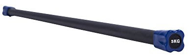 GORILLA SPORTS® Gewichtsstange - 1kg, 2kg, 3kg, 4kg, 5kg, 6kg, 7kg, 8kg, 9kg, 10kg Gewicht, mit/ohne Ablage, rutschfest, gummiert, Stahl - Langhantelstange, Weighted Bars, Aerobic Bar, Krafttraining
