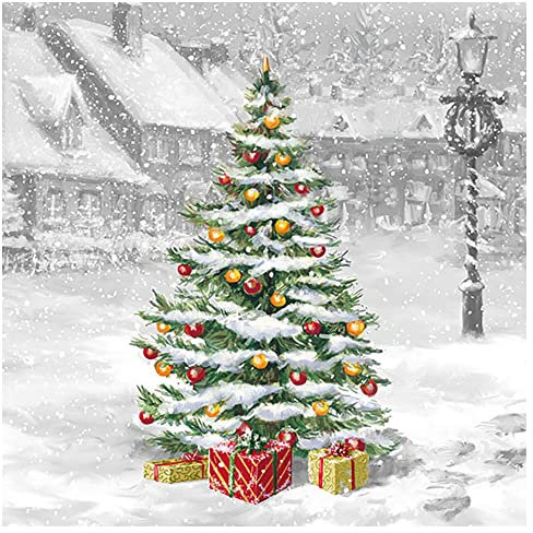 Serviette Verschneite Weihnacht 20 Stück