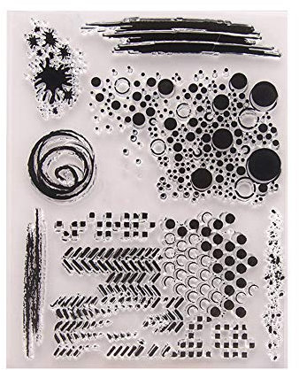 Ink Marks Circle Dots Honeycomb Punkt Stempel Gummi Transparent Stempel / Siegel Scrapbook/Fotoalbum Dekorative Kartenherstellung Clear Stamps-A1336