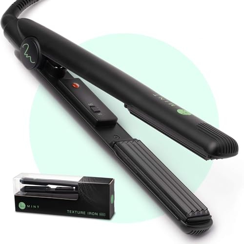 MINT Pro Series 1 Inch Ceramic Micro Hair Crimper Iron, Dual Voltage