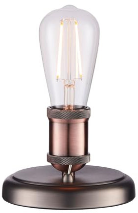 Industrial Style Hall Table Lamp 40W SW - Aged Pewter Material