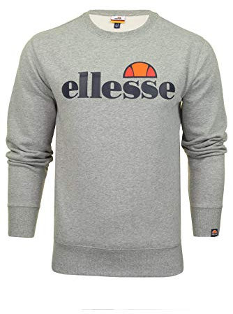 Ellesse Mens SL Succiso Sweatshirt, Grey Marl, XL