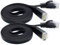 AAOTOKK Cat6 Network Cable,Black Flat RJ45 Male Ethernet Patch Internet LAN Wire Cable for Modem, Router, PC, Mac, Laptop, PS2, PS3, PS4, Xbox, and Xbox 360 Black(1M/3ft-2 Pack)