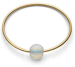 JUKSEREI Damenring Gold Birthstone-Ring Oktober Opal - Geburtsring/Geburtstagsring Hell Rosa Kreativität Glück und Selbstvertrauen - RBSCHOKTg-54