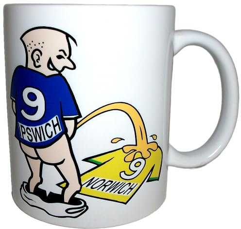 Wee On Funny Football Team Shirt Fan Rivalry Tea Coffee Mug (Ipswich (weeing on Norwich))