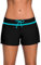 Acfoda Short de Bain Femme Eté Sport Short de Piscine Casual Shorty Maillot de Bain Noir 42-44