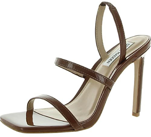 Steve Madden Damen Gracey Sandale mit Absatz, Cognac Patent, 41 EU