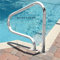 SYCARPET Barandilla de Piscina de 31 x 31 Pulgadas Barandilla de Piscina de Acero Inoxidable 304, Plateada, a Prueba de óxido, barandilla de Piscina humanizada, Juego Completo de Accesorios (1 Pieza)