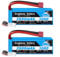 Yowoo 3S Lipo Batterie 2600mah 130C 11.1V Batterie Graphène avec Deans T Plug pour E flite Valiant Parkzone E4f Wildcat Great Planes E - Sub RC Voiture Camion Heli Airplane (2 Paquets)