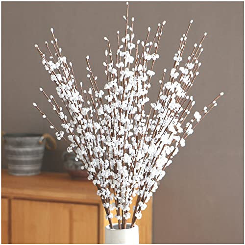 NatureMan Künstlicher Jasminstrauß mit Stiel, 70 cm lang, 5 Stück, hoch, künstlicher Jasmin, für Hotel, Zuhause, Büro, Küche, Schlafzimmer, Hochzeit, Party, DIY-Dekoration (weiß)