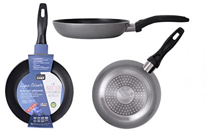 Poêle à Induction en Aluminium, 24cm Diamètre, Gris