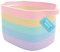 OrganiHaus Korb Aufbewahrung, Toilettenpapier Aufbewahrung, Aufbewahrungskorb Kinder, Treppenkorb, Körbe Behälter, Kleiner Wäschekorb, Aufbewahrungskorb Geflochten 35x23, Regenbogen