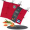 LILENO HOME 2er Set Stuhlkissen Rot (40x40x4,5 cm) - Sitzkissen für Gartenstuhl, Küche oder Esszimmerstuhl - UV-beständige Indoor u. Outdoor Stuhlauflage als Stuhl Kissen (Laura FUM)