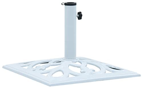 INLIFE Pied de parasol blanc 12 kg 49 cm fonte