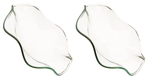 2 Pièces Plat D'huile Essentielle pour Lampe D'aromathérapie Plat en Verre de Remplacement pour Brûleur à Mazout Lampe à Accessoires de Four