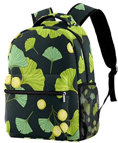 Rucksack Rucksack Schultasche Reise Casual Daypack für Frauen Teen Mädchen Jungen, Ginkgo Biloba Muster, multi
