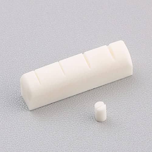 LYWSMSK Bone Top Nut & 5th String Nut for 5 String Banjo