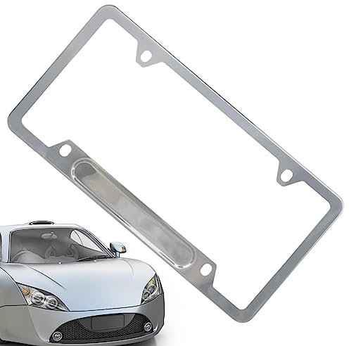 Kfz-Kennzeichenhalterung vorne,Rostfreie Kennzeichenabdeckung, Auto-Tag-Rahmen, rostfreier Nummernschild-Rahmen | Vorderer und hinterer Kennzeichenständer, Kennzeichenrahmen, hintere Halterung Fanelod