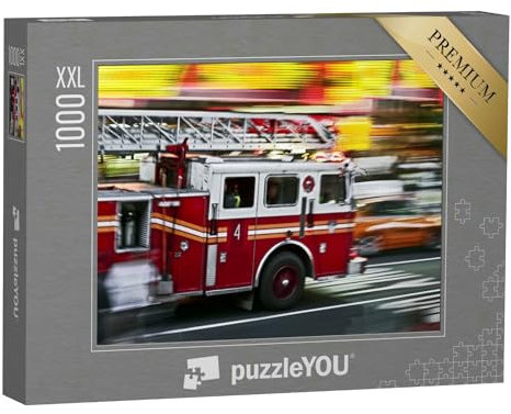 Puzzle 1000 Teile XXL „Feuerwehrauto im Einsatz“ – aus der Puzzle-Kollektion Feuerwehr