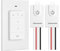 DEWENWILS Interruttore Wireless con 2 Ricevitore e 1 Trasmettitore da Parete Rimovibile, Portata di 30 m, Nessun Cablaggio Necessario, Kit Interruttore RF per Luci fino a 3000W, Bianco