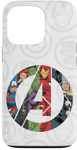 Marvel Avengers A Logo with Super Heroes Case for iPhone 13 Pro