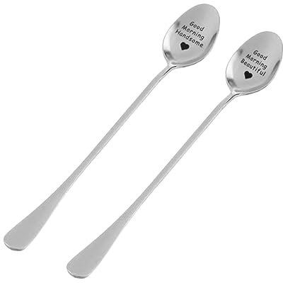 PRETYZOOM 2 Piezas cucharas soperas par de cucharas cuchara sopera cuchara de mango largo cucharas para servir la comida Acero inoxidable cucharada vajilla amantes