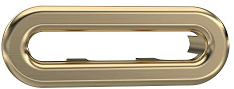 Balterley Sink Overflow Cover, Oval Design Overflow Sink Hole Cover, Basin Over Flow Ring, Over Flow Cap for Basins, Ceramic Accessories for Vanity Basin, Bathroom Sinks - 50 x 26mm (Brushed Brass)