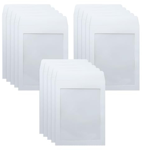 WYAN 15 Stück A5 Weiß Briefumschläge mit Fenster, Kraftpapier Umschläge, Geschäftsumschläge, Fensterumschläge, für Briefe, Geschäftspost(16.5 * 21.5cm,Karte und Kleber nicht enthalten)