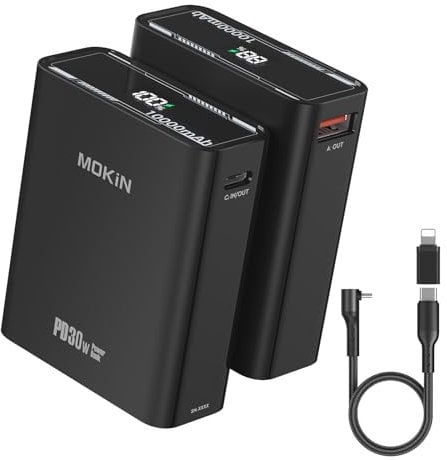 Fast Charging 30W Portable Power Bank, 10,000mAh Battery Pack Charger, Compatible with iPhone 15/14/13 Series
