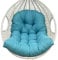 Yahbrra Schaukelstuhl Kissen, Weiche Terrassen Hängesessel Kissenauflage für Draußen und Drinnen Eier Hängekorb Stuhl, Eier Stuhl Kissen Weich für Drinnen und Draußen Möbel Liegestuhl (Color : Blue,