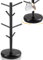 Tefola Mug Tree with 8 Hooks, Desktop Cup Storage Rack, Black Bamboo+PP Mug Holders, Cup Stand for Coffee Bar, Kitchen, Living Room, Tea Room(46 x18.4 x 18.4cm)