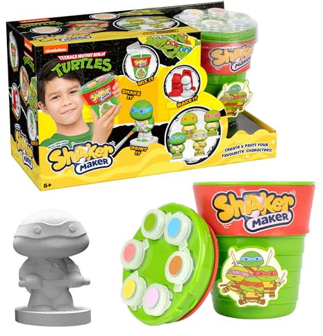 Shaker Maker, Poudre Création de Personnages, Activité Artistique et Manuelle, Modèle Les Tortues Ninja, pour Les Enfants dès 5 Ans, HK000