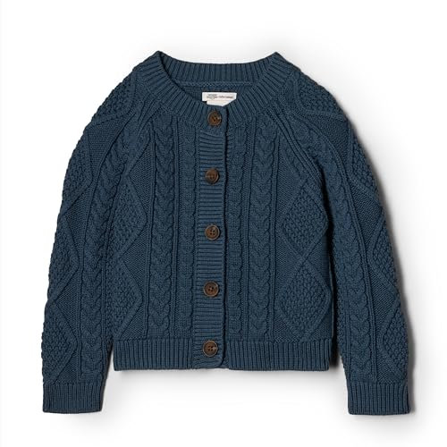 Amazon Essentials x Sofia Grainge Cardigan da Pescatore Unisex Bimbi, Blu Marino Scuro, 18 Mesi