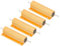 PATIKIL 100W 300 Ohm Widerstand Sortiment Kit Aluminium Gehäuse Widerstände Set, 4 Stück Aluminum Widerstand Set mit Schrauben Draht Widerstände Resistor Kit mit 5% Toleranz, Golden