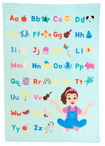 Franco Ms. Rachel Educational Adventures Bedding Super Soft Cozy Throw Blanket, 62 in x 90 in, (Officially Licensed Product) Kids