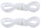 JIEYAO 2 paia di lacci glitterati, 4,5, spessi, rotondi, 120 cm, lucidi, resistenti agli strappi, per stivali, scarpe da trekking, scarpe da lavoro, bianco