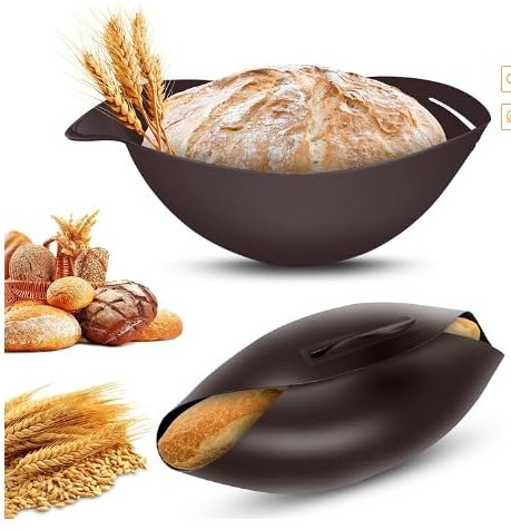 3-in-1-Silikon-Brotform, Silikon-Universalschale, silikon brotbackform, brotbackform oval, Brotbackform, runde Silikonform mit 30 cm Durchmesser, hitzebeständig bis 230 °C, zum Backen, Mischen