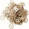 50 Stück Holz Mini Fenster- und Türdekoration, Mini-Fensterdekorationen Holzscheiben zum Basteln für DIY Scrapbooking Miniatur Häuser Feengarten