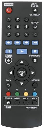 AULCMEET AKB73896401 sub AKB75135401 New Replace Remote Control fit for LG 4K Ultra HD Blu-ray Disc DVD Player BPM35 UP870 UP875 BP550 BD640 BP135 BP145 BP155 BP175 BP255 BP300