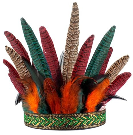 Feder Stirnband Fascinator Damen Flapper Stirnbänder Cosplay Haarband Karneval Party Kopfschmuck Vintage Feder Haarreif Feder Kopfbedeckung Kostüm für Party Karneval Hochzeit (X1-Beige, One Size)