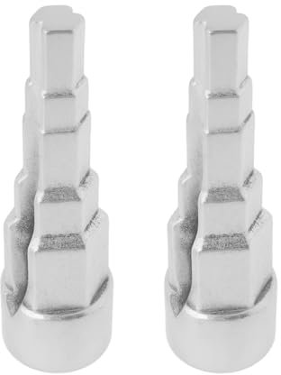 Create idea Lot de 2 Clés de Radiateur 1/2 à Tête Carrée pour Vannes de Plomberie Thermostats 85 X 13 Mm Argent