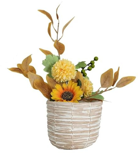 MYUYEE Vase créatif en céramique pour Panier de Fleurs décoration de Meuble TV de Salon Ornements Arrangement de Fleurs séchées Vase Artisanal vases à Fleurs,Une Couleur-A