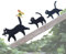 Duroecsain Cat Home Decor, Metall Yard Decor | Katzen im Freien Statue Tiergarten Ornamente - Hauseinrichtung Dekoration Innovative Rasenornamente für Zäune Fensterbänkezweige